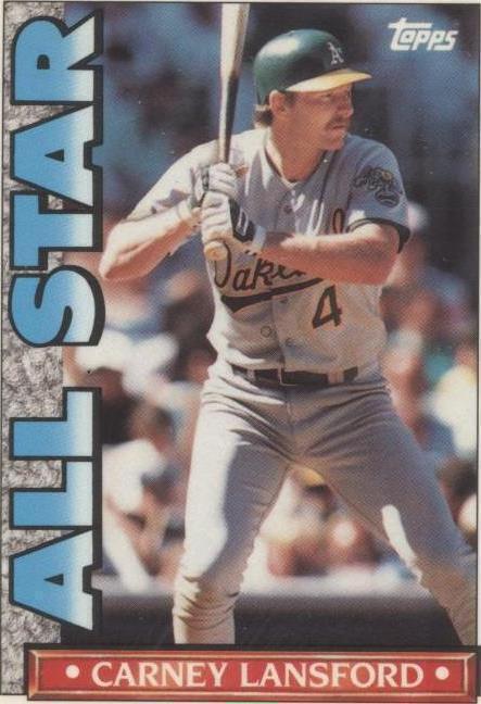 1990 Topps TV Glossy All-Star Set - Carney Lansford #4