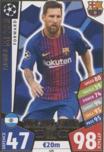 LIONEL MESSI 2017-18 Topps MATCH ATTAX UEFA Champions League LIONEL MESSI 2017-18 Topps MATCH ATTAX UEFA Champions League