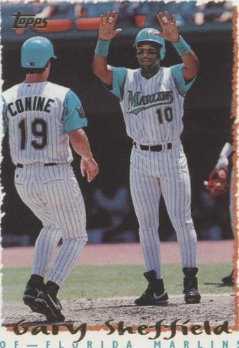 1990 Topps - #718 Gary Sheffield ERROR -- PINK DOT