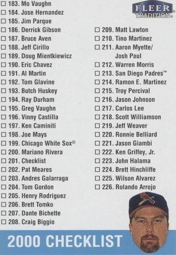 2000 Fleer Tradition - Mark McGwire #201