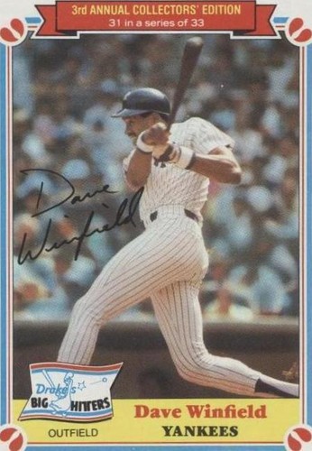 1983 Topps Drake's Big Hitters - Dave Winfield #31