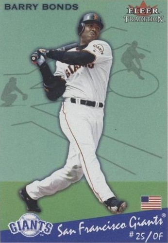 2002 Barry Bonds Fleer EX 4 Times MVP 0301/1990 #1 Free