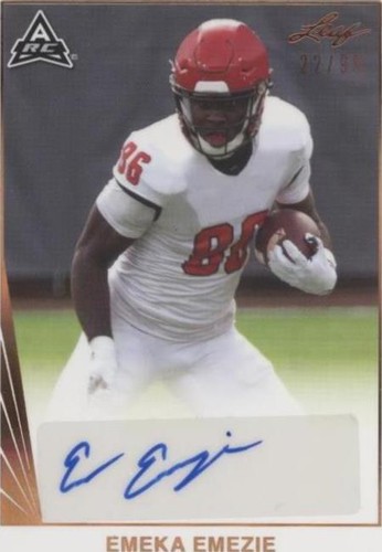 2021 Leaf Memories Emeka Emezie #BA-EE2