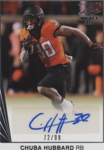 2021 Leaf Ultimate Draft Chuba Hubbard #BA-CH1