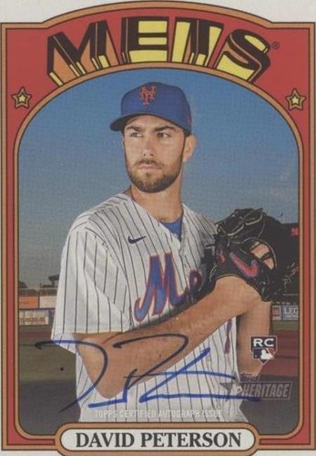 2021 Topps Heritage - David Peterson #ROA-DP