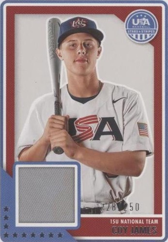 2023 Panini USA Baseball Stars & Stripes - Coy James #USAM-CJ