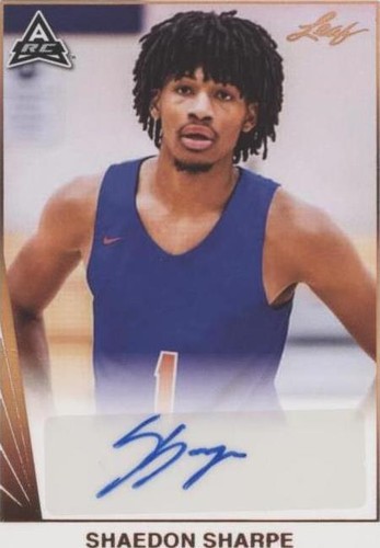2021-22 Leaf Memories - Shaedon Sharpe #BA-SS1