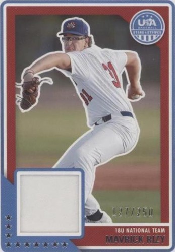 2023 Panini USA Baseball Stars & Stripes - Mavrick Rizy #USAM-MR