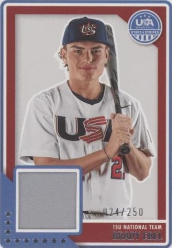 2023 Panini USA Baseball Stars & Stripes - Brady Ebel #USAM-BE