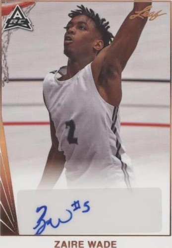 2021-22 Leaf Memories - Zaire Wade #BA-ZW1