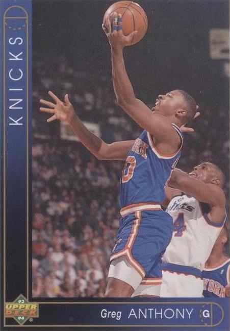 Cubierta superior 1993-94 - Greg Anthony #292