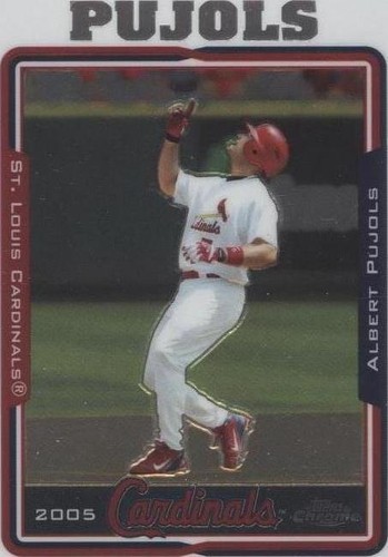 2005 Topps Chrome Albert Pujols Black Refractor /225 - MLB Card 