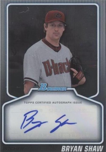2010 Bowman Draft Picks & Prospects - Bryan Shaw #BPA-BS