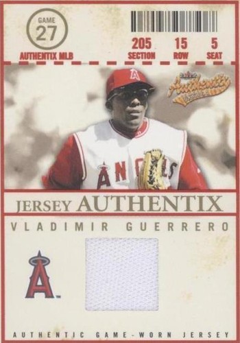 2005 Fleer Authentix - Vladimir Guerrero #JA-VG