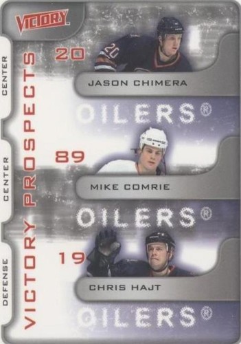 2001-02 Upper Deck Victory - Chris Hajt Jason Chimera Mike Comrie #370