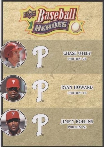 2008 Upper Deck Baseball Heroes - Chase Utley Jimmy Rollins Ryan Howard #191