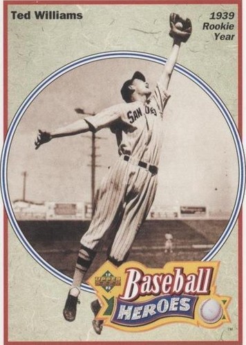 1992 Upper Deck TED WILLIAMS # 28 BASEBALL HEROES 1939