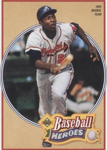 1991 Upper Deck Heroes of Baseball Hologram #HH1 Hank Aaron Braves