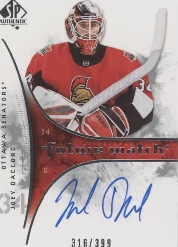 2019-20 SP Authentic - Joey Daccord #RFWA-JD