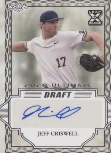2020 Leaf Ultimate Draft - Jeff Criswell #BA-JC1
