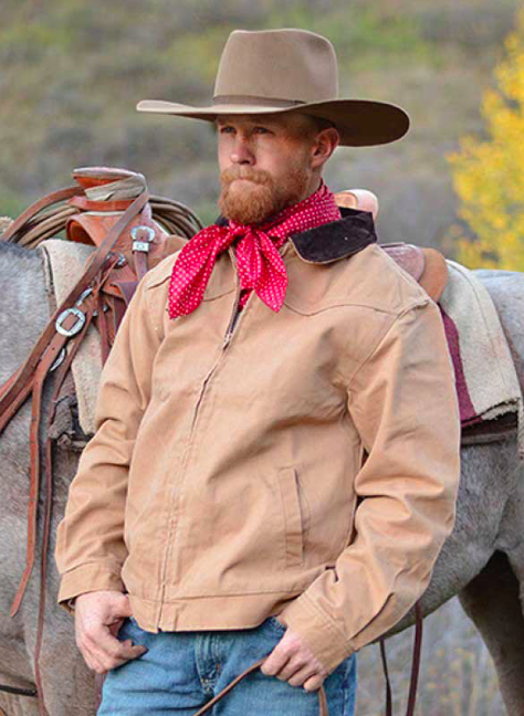 Wyoming Traders Mens Summer Zip Up Canvas Cowboy Western Ranch Wear Jacket