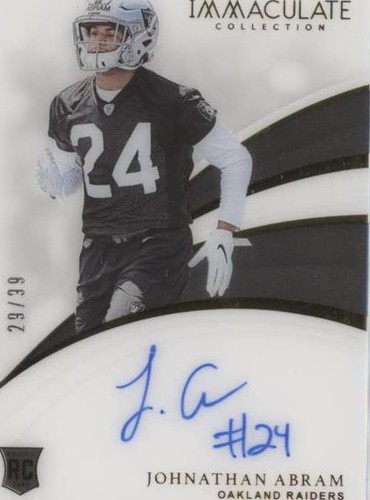 2019 Panini Immaculate Collection Johnathan Abram #RA-15