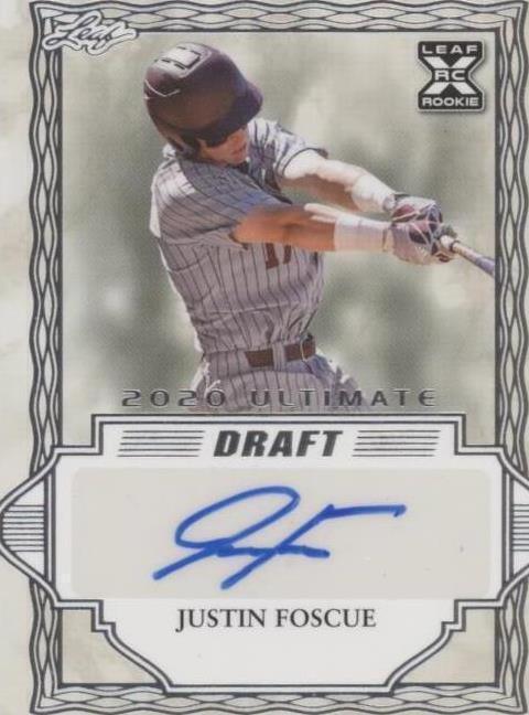 2020 Leaf Ultimate Draft - Justin Foscue #BA-JF1