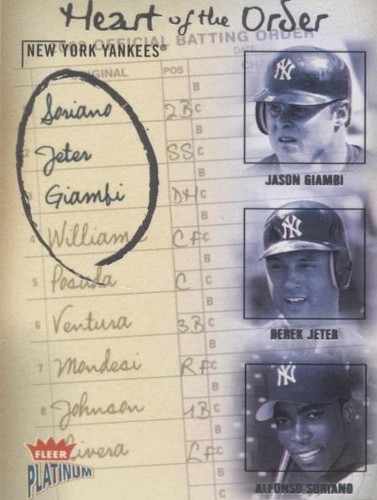 2003 Fleer Platinum - Alfonso Soriano Derek Jeter Jason Giambi #1HO