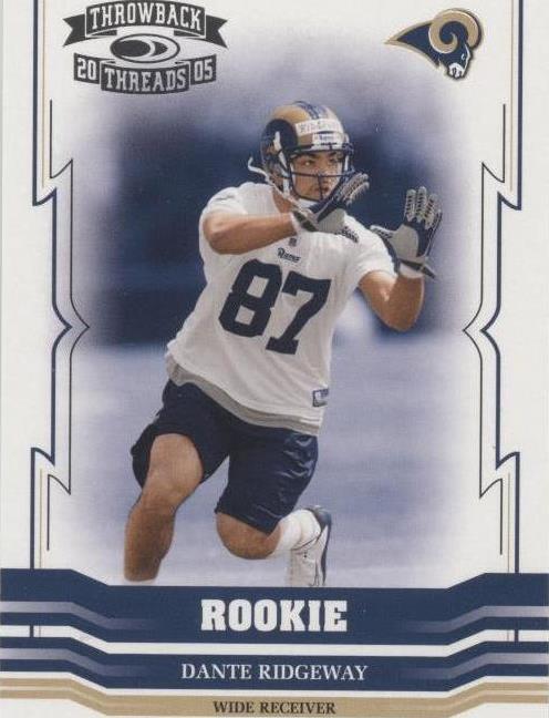 2005 Donruss Throwback Threads Dante Ridgeway #186