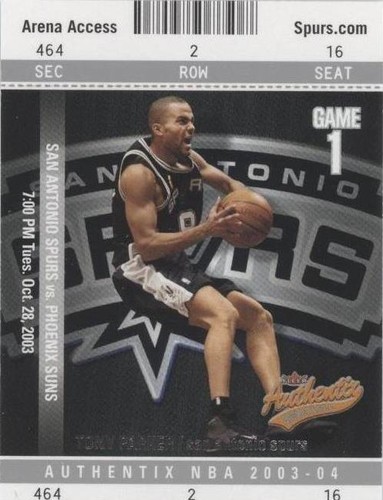 2003-04 Fleer Authentix - Tony Parker #67