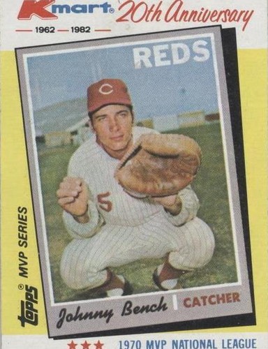 1982 Topps Kmart MVP Series - Johnny Bench #18