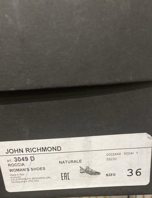 Pre-owned John Richmond Roccia Python Print Sneakers 3049d Shiny Snake Chunky 6 4.5 Mp$550 In Black