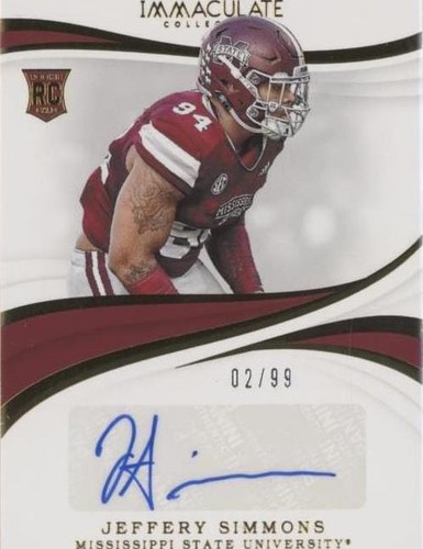 2019 Panini Immaculate Collection Collegiate Jeffery Simmons #69