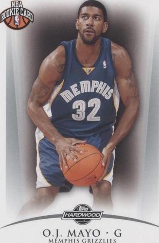 2008/2009 Topps O.J. Mayo Grizzlies Rookie Refractor Card