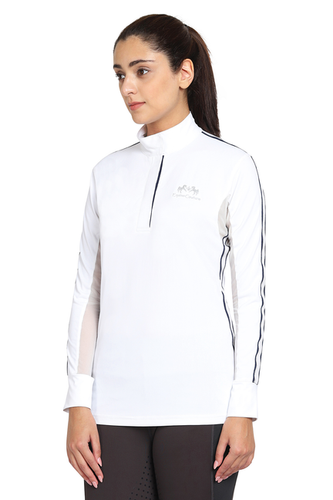 ЖЕНСКАЯ РУБАШКА ELIANA С ДЛИННЫМ РУКАВОМ ДЛЯ ПОКАЗА ОТ EQUINE COUTURE LADIES, белая, XL