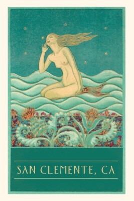 Vintage Journal Mermaid Listening To Stars, San Clemente