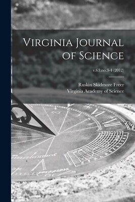 Virginia Journal Of Science; V 63: No 3-4 (2012)