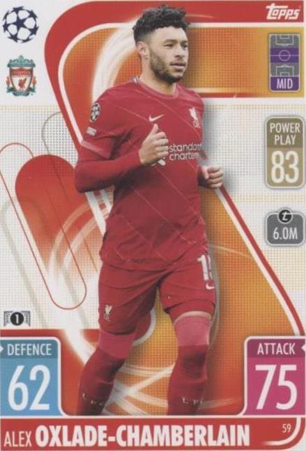 2021-22 Topps Match Attax UCL Alex Oxlade-Chamberlain #59
