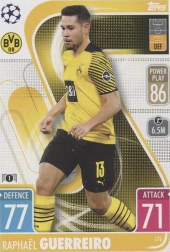 Raphael Varane 2021-22 Topps UEFA Match Attax LIMITED Raphael Varane 2021-22 Topps UEFA Match Attax LIMITED