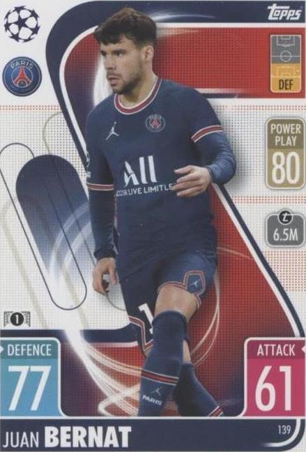 2021-22 Topps Match Attax UCL Juan Bernat #139