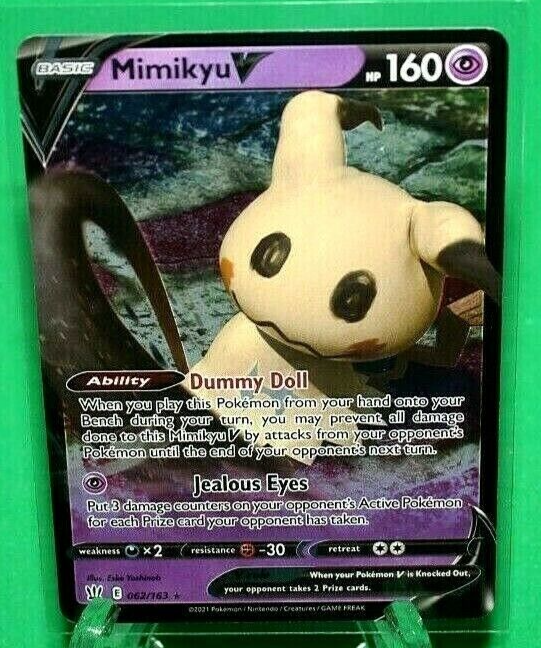 Mimikyu V HP160 2021 Collectible Full Art Holo Pokemon Card