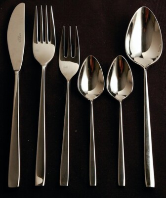 Ercuis Espace 5 Piece Place Setting with 1 Extra Teaspoon Stainless Steel