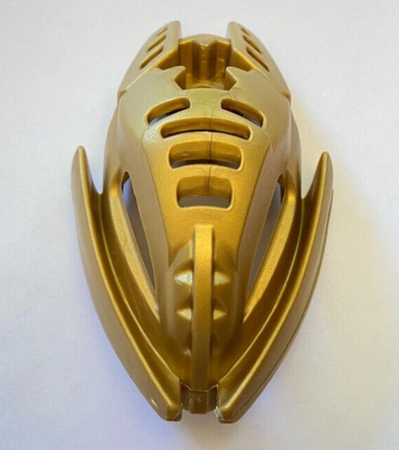 RARE* LEGO Bionicle PEARL GOLD Kraahkan Mask for Makuta