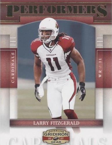 2007 Donruss Gridiron Gear Larry Fitzgerald #P-50