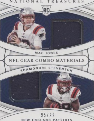 2021 Panini National Treasures Mac Jones Rhamondre Stevenson #RG-MR