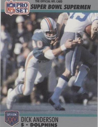 1990 Pro Set Super Bowl XXV Silver Anniversary Dick Anderson #108