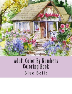 Adult Color By Numbers Coloring Book: Easy Large Print Mega Jumbo Coloring ...