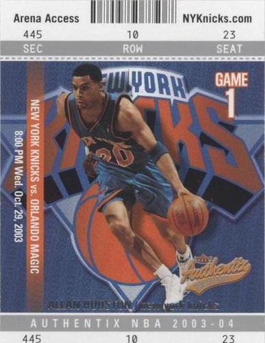 2003-04 Fleer Authentix - Allan Houston #97