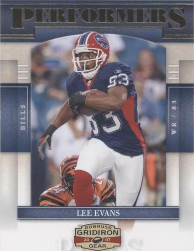 2007 Donruss Gridiron Gear Lee Evans #P-42