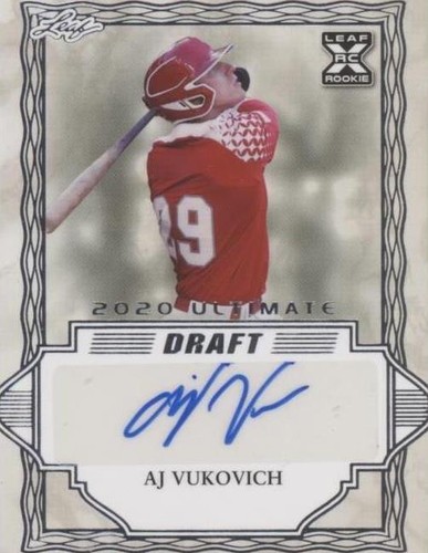 2020 Leaf Ultimate Draft - AJ Vukovich #BA-AJV